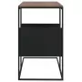 Tavolino Nero 55x36x59,5 cm Legno Multistrato