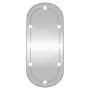 Specchio da Parete con Luci LED 45x100 cm Vetro Ovale
