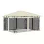 Gazebo con Zanzariera 4x3x2,73 m Crema 180 g/m²