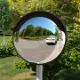 Specchio per Traffico Convesso Nero Ø45 cm in Policarbonato