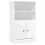 Credenza Bianco Lucido 60x35,5x103,5 cm in Legno Multistrato