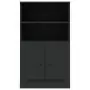 Credenza Nera 60x35,5x103,5 cm in Legno Multistrato