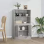 Credenza Grigio Sonoma 60x35,5x103,5 cm in Legno Multistrato