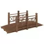 Ponte Giardino Ringhiere 150x67x56cm Legno Massello Abete Rosso