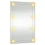 Specchio da Parete con Luci LED 50x80 cm Vetro Rettangolare