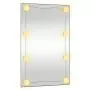 Specchio da Parete con Luci LED 50x80 cm Vetro Rettangolare