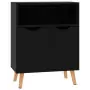 Credenza Nero Lucido 60x30x72 cm in Truciolato