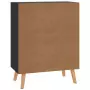 Credenza Nero Lucido 60x30x72 cm in Truciolato