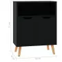 Credenza Nero Lucido 60x30x72 cm in Truciolato