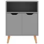 Credenza Grigia 60x30x72 cm in Truciolato