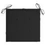 Cuscini per Sedie da Giardino 6 pz Nero 40x40x3 cm in Tessuto