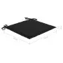 Cuscini per Sedie da Giardino 6 pz Nero 40x40x3 cm in Tessuto