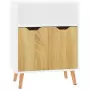 Credenza Bianca e Rovere Sonoma 60x30x72 cm in Truciolato