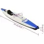 Kayak Gonfiabile Blu 375x72x31 cm in Poliestere