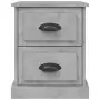 Comodini 2 pz Grigio Cemento 39x39x47,5 cm in Legno Multistrato