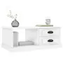 Tavolino Salotto Bianco Lucido 90x50x35 cm Legno Multistrato