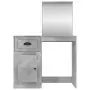 Toeletta Specchio Grigio Cemento 90x50x132,5 Legno Multistrato