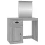 Toeletta Specchio Grigio Sonoma 90x50x132,5cm Legno Multistrato