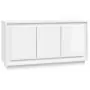 Credenza Bianco Lucido 102x35x55 cm in Legno Multistrato