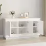 Credenza Bianco Lucido 102x35x55 cm in Legno Multistrato