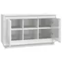 Credenza Bianco Lucido 102x35x60 cm in Legno Multistrato