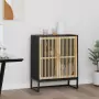 Credenza Nera 60x30x75 cm in Legno Multistrato