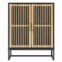 Credenza Nera 60x30x75 cm in Legno Multistrato