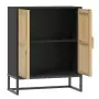 Credenza Nera 60x30x75 cm in Legno Multistrato