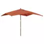 Ombrellone da Giardino Palo in Legno Terracotta 300x300x273 cm