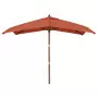 Ombrellone da Giardino Palo in Legno Terracotta 300x300x273 cm