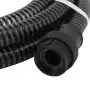 Tubo di Aspirazione con Connettori in PVC 4m 22 mm Nero