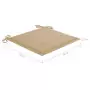 Cuscini per Sedie da Giardino 4 pz Beige 40x40x3 cm