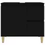 Armadietto da Bagno Nero 65x33x60 cm in Legno Multistrato