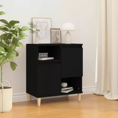 Credenza Nero 60x35x70 cm in Legno Multistrato