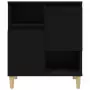 Credenza Nero 60x35x70 cm in Legno Multistrato