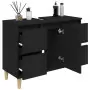 Mobile Lavabo Nero 80x33x60 cm in Legno Multistrato