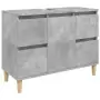 Mobile Lavabo Grigio Cemento 80x33x60 cm in Legno Multistrato