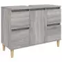 Mobile Lavabo Grigio Sonoma 80x33x60 cm in Legno Multistrato