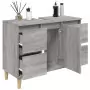 Mobile Lavabo Grigio Sonoma 80x33x60 cm in Legno Multistrato