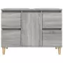 Mobile Lavabo Grigio Sonoma 80x33x60 cm in Legno Multistrato