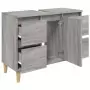 Mobile Lavabo Grigio Sonoma 80x33x60 cm in Legno Multistrato