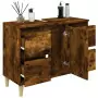 Mobile Lavabo Rovere Fumo 80x33x60 cm in Legno Multistrato