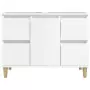 Mobile Lavabo Bianco Lucido 80x33x60 cm in Legno Multistrato