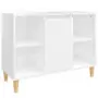 Mobile Lavabo Bianco Lucido 80x33x60 cm in Legno Multistrato