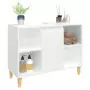 Mobile Lavabo Bianco Lucido 80x33x60 cm in Legno Multistrato