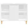 Mobile Lavabo Bianco Lucido 80x33x60 cm in Legno Multistrato