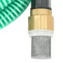 Tubo di Aspirazione con Connettori in Ottone 5 m 25 mm Verde