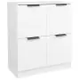 Credenze 2 pz Bianco 60x30x70 cm in Legno Multistrato