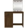 Toeletta con LED Rovere Marrone 90x50x132,5cm Legno Multistrato