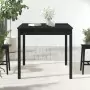 Tavolo da Giardino Nero 82,5x82,5x76 cm Legno Massello di Pino